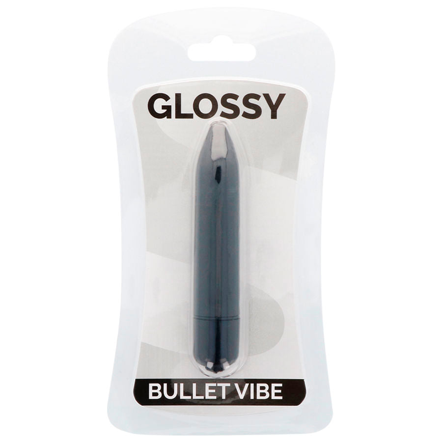 GLOSSY THIN bala vibradora negro, en bolsa