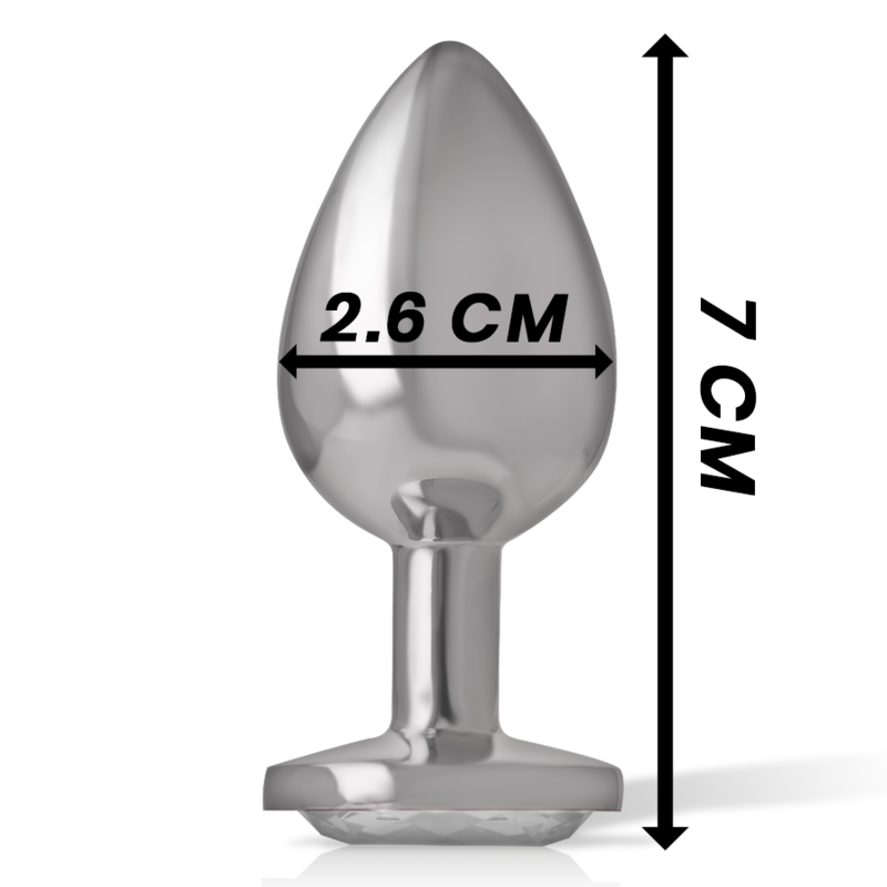 INTENSE plug anal metal cristal redondo violeta talla S, medidas