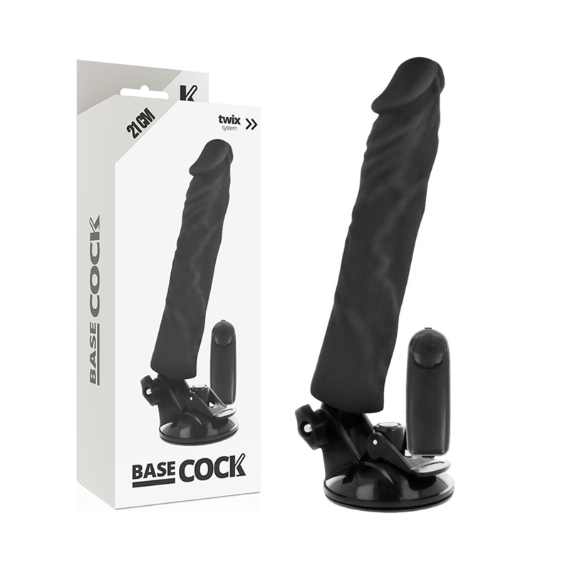 BASECOCK dildo pene consolador realista con vibración y control remoto 210x40mm, con empaque original