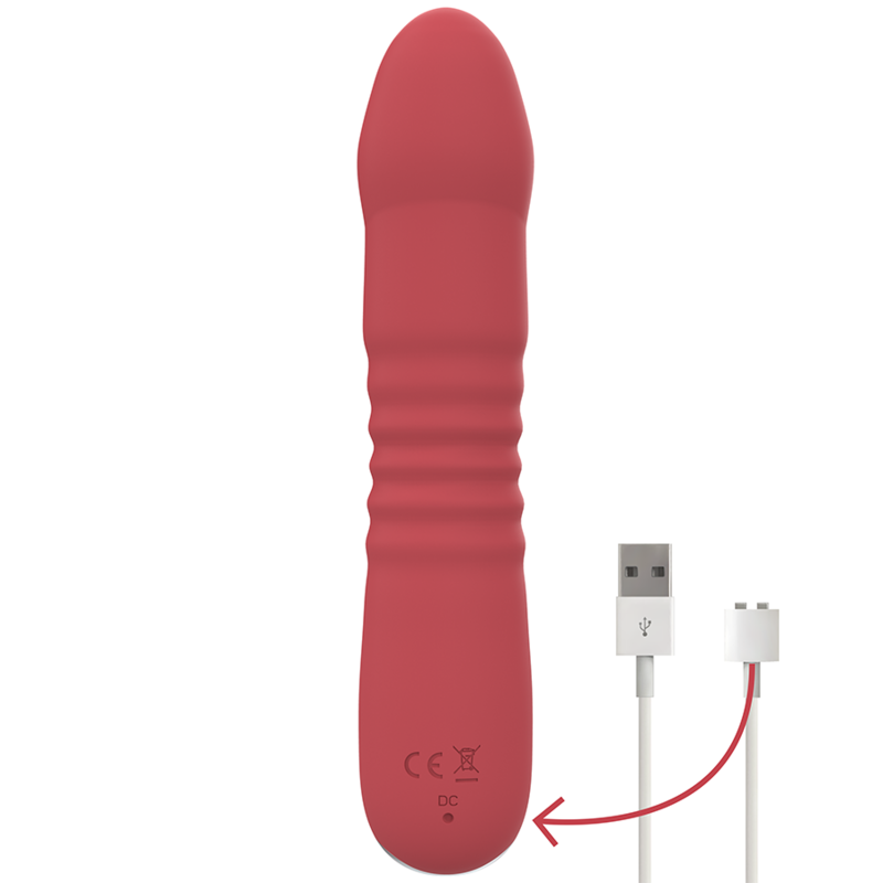 JUNI UP & DOWN dildo con vibración, cable USB magnetico