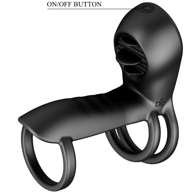 JAMMY funda para pene con vibración y con USB, vista arriba