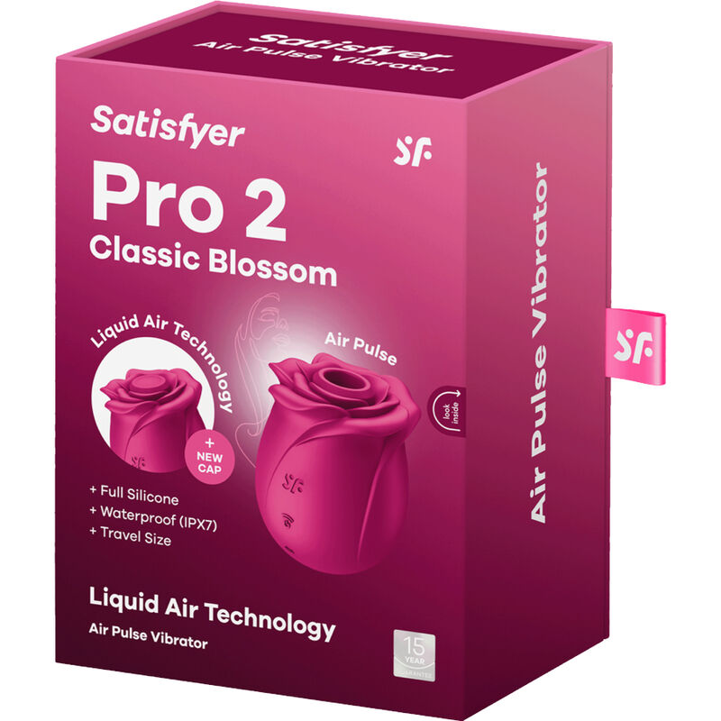 SATISFYER PRO 2 vibrador con succión de silicona para estimulación clitorial con USB, en caja