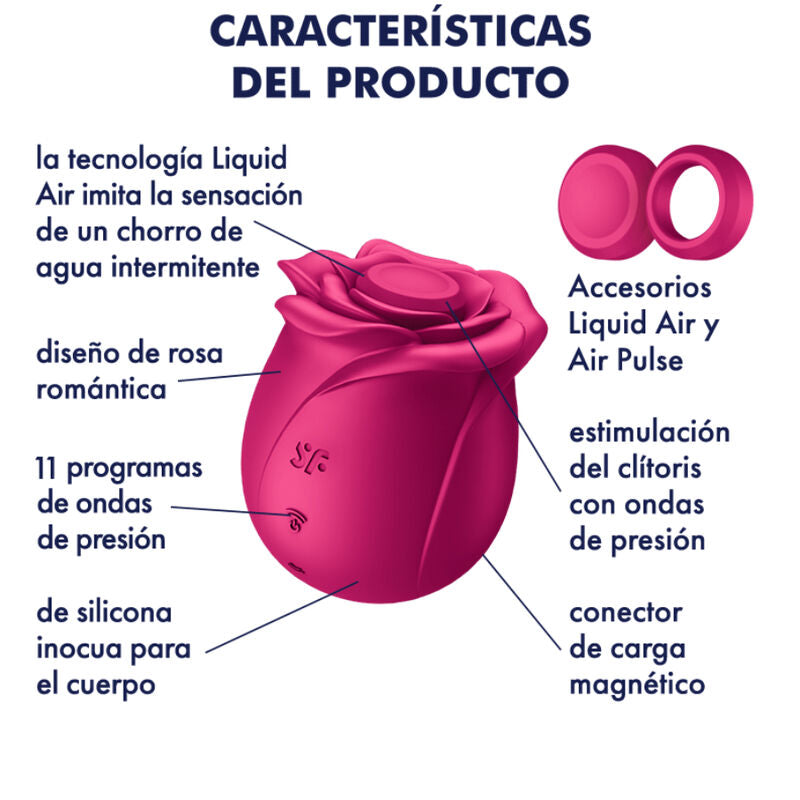 SATISFYER PRO 2 vibrador con succión de silicona para estimulación clitorial con USB, características
