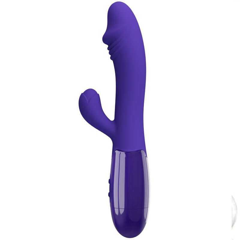 SNAPPY-YOUTH dildo vibrador conejo para doble estimulación vagina y clítoris con USB, vista lateral