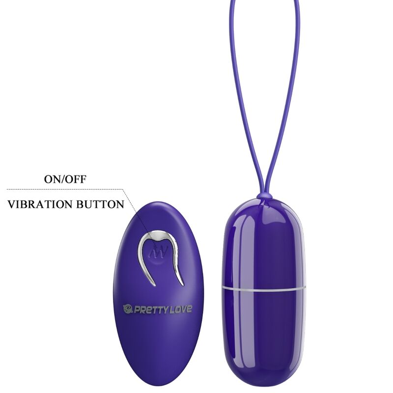 ARVIN-YOUTH Mini huevo vibrador para vagina y clítoris con control remoto, marca PRETTY LOVE,  morado