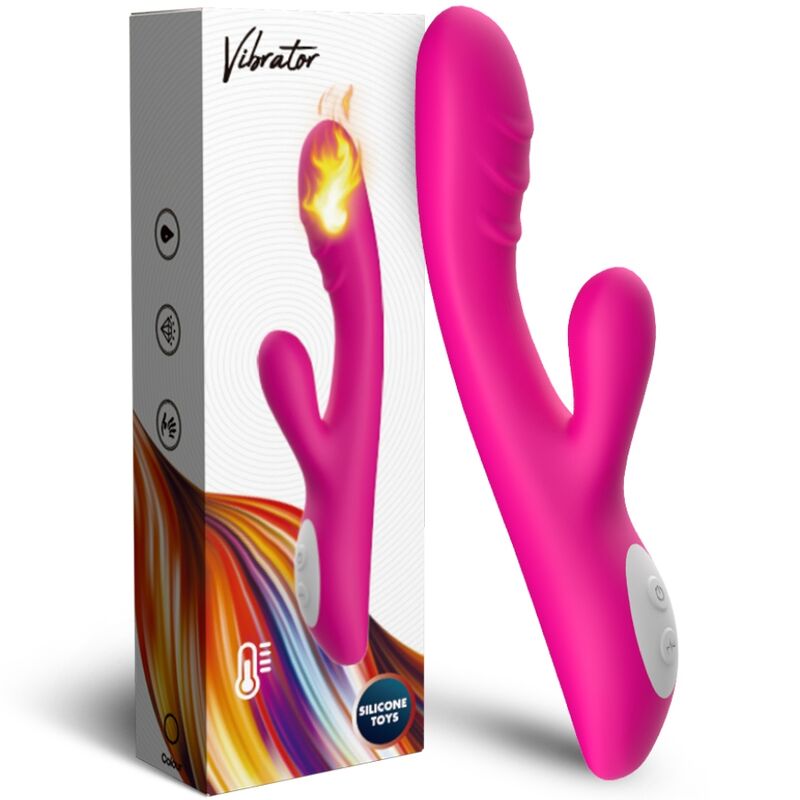 SPARK vibrador conejo para doble estimulación vagina y clítoris con efecto calor y USB, con empaque original