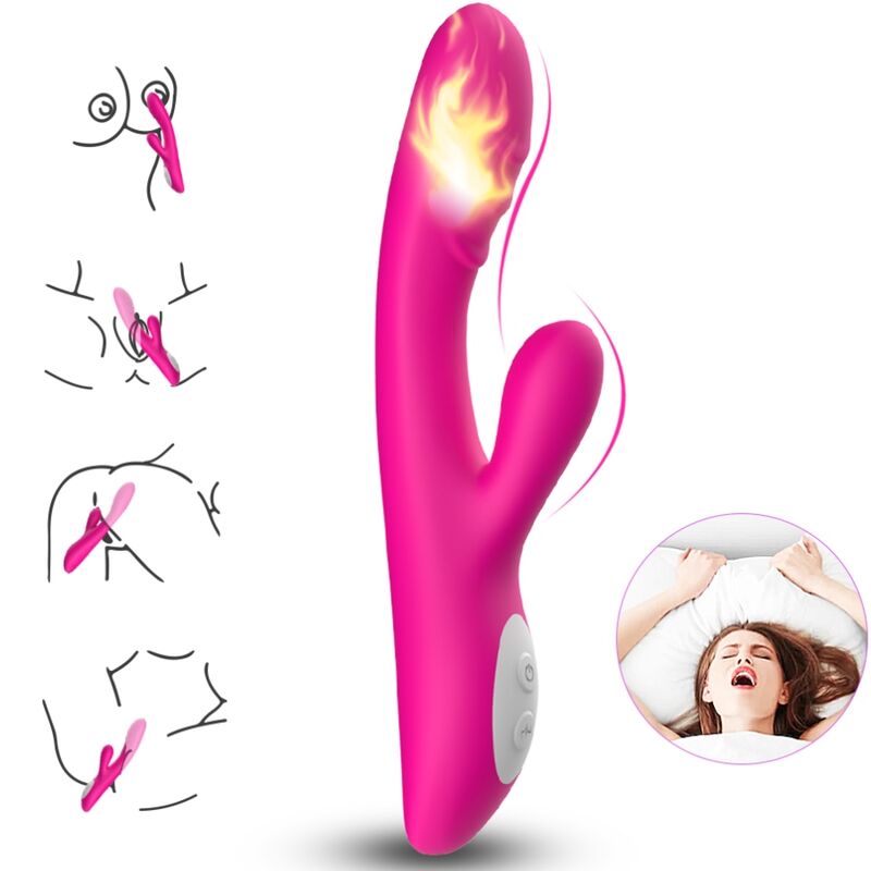 SPARK vibrador conejo para doble estimulación vagina y clítoris con efecto calor y USB