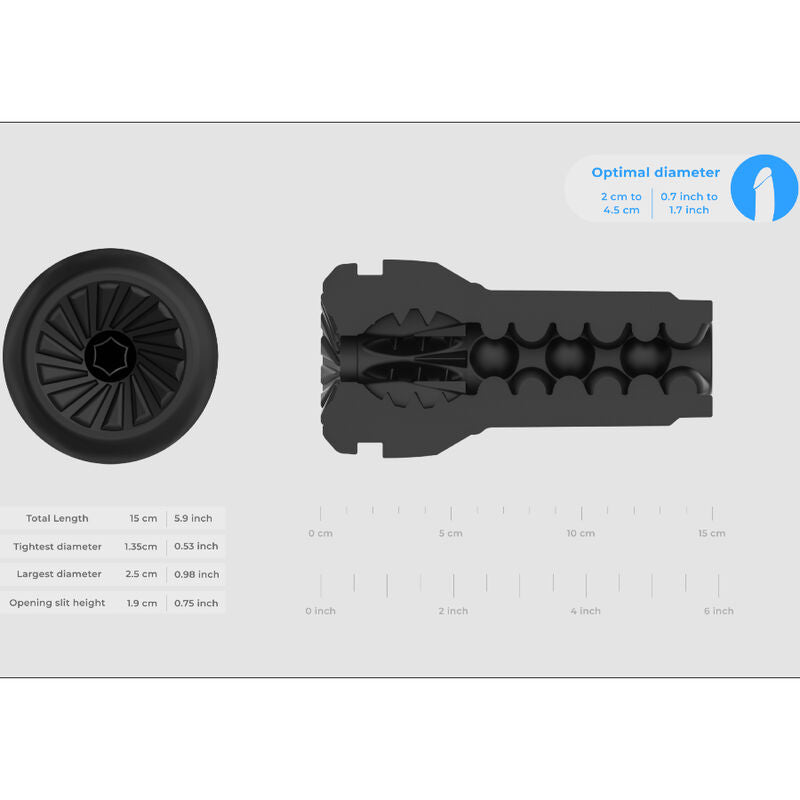 KIIROO POCKETBLOW Feel Pocket + PowerBlow masturbador automatico para hombre, vista textura interior