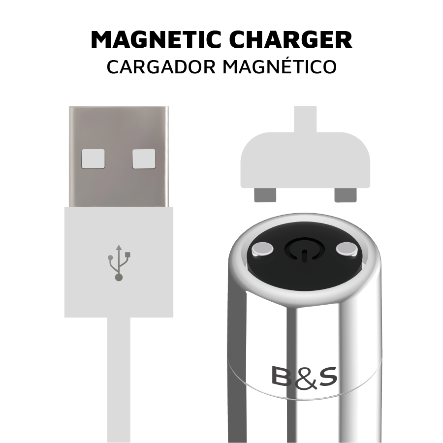 KAILAN 2 bala vibradora premium para clítoris, cable USB magnetico