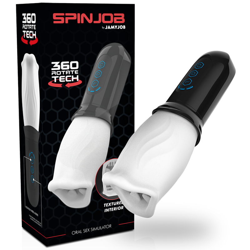 JAMYJOB SPINJOB masturbador automatico para hombre con rotación y con USB, con empaque original