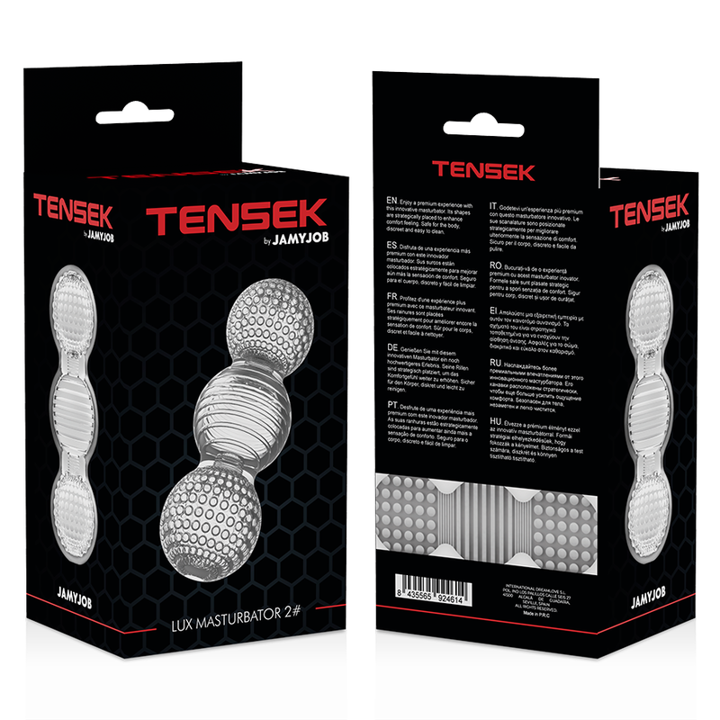 TENSEK masturbador clásico con textura para hombre, en caja